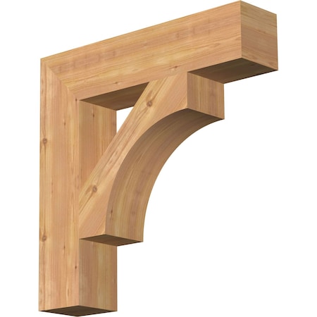 Ekena Millwork Westlake Block Smooth Bracket, Western Red Cedar, 5 1/2"W x 26"D x 26"H BKT06X26X26WTL05SWR